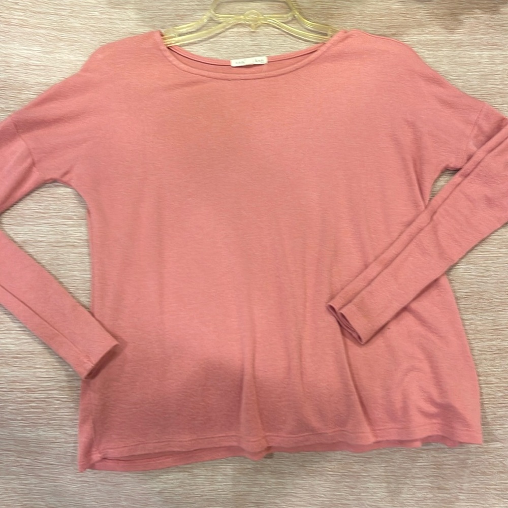 DUSTY PINK COPPER KEY LONG SLEEVE SOFT SHIRT
